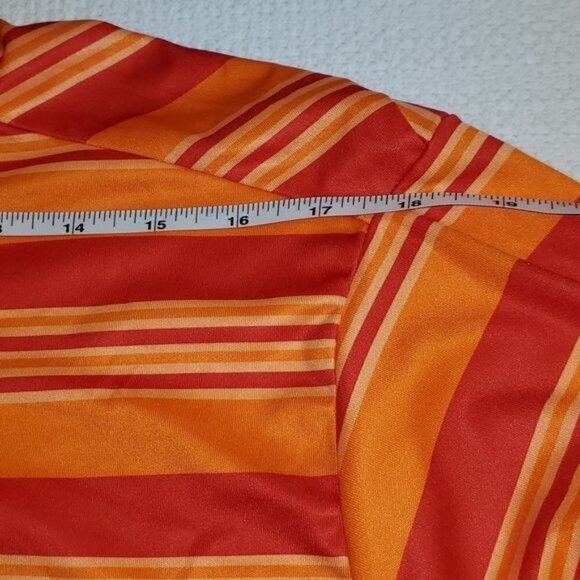 Slazenger Golf Diagonal Cut Buttoned Striped Short Sleeve Sz XL Polo Shirt - Picture 10 of 12